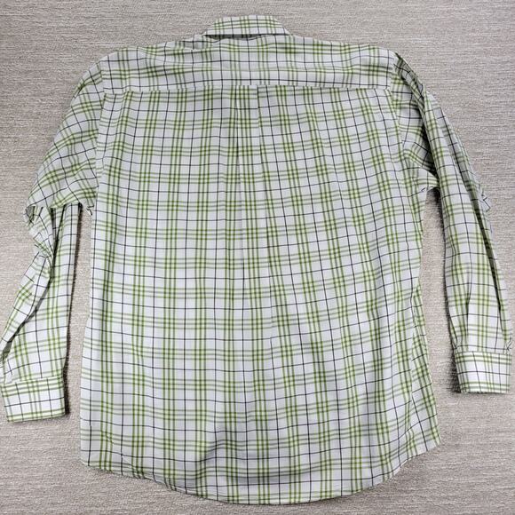 Burberry London Mens Shirt Large Green Plaid Button Down 100% Cotton - Picture 13 of 15